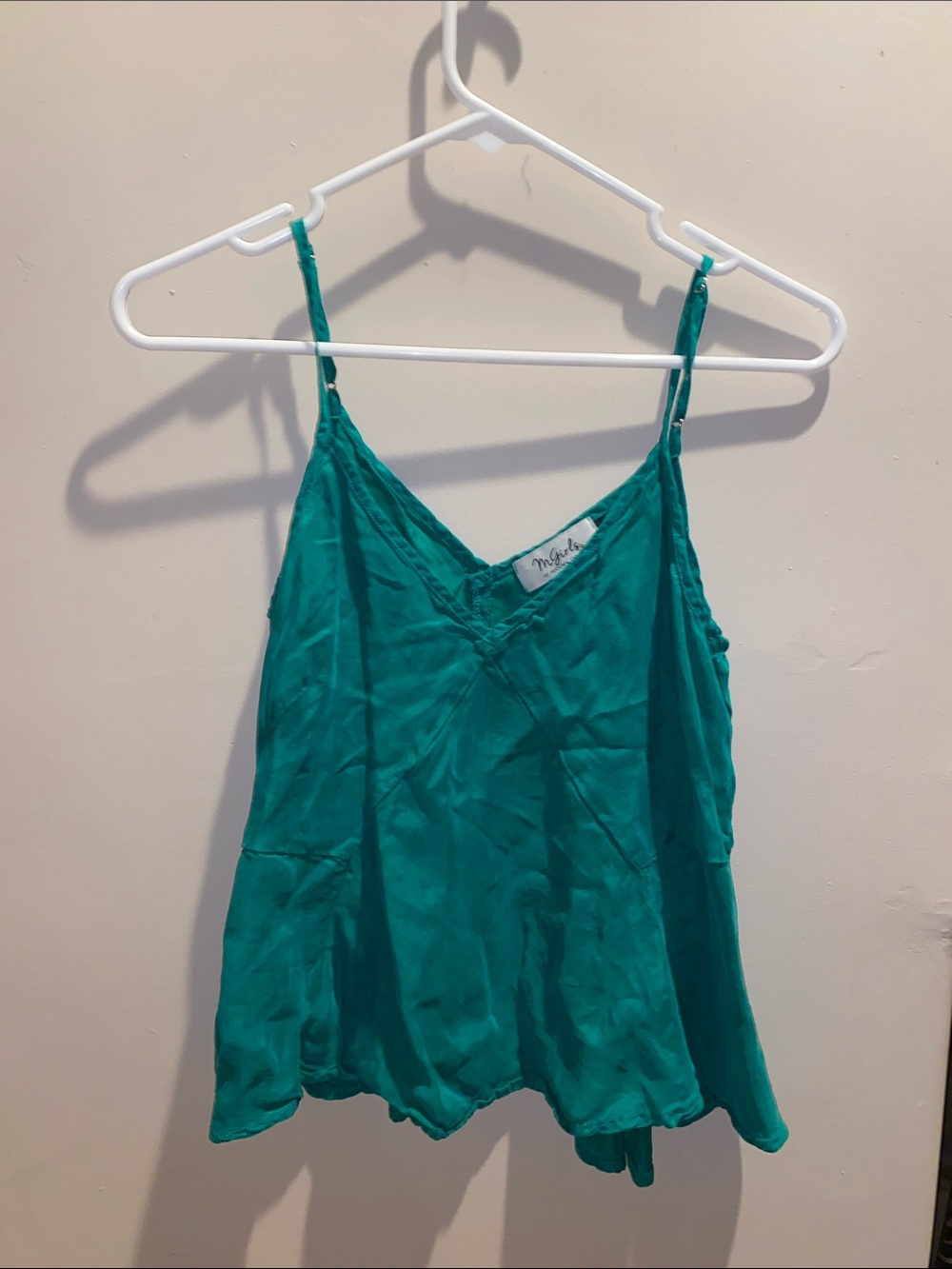 Teal V-Neck Spaghetti Strap